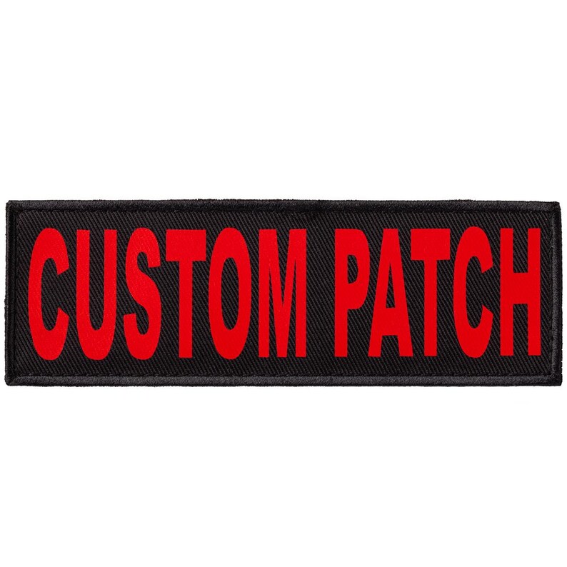 Personalized patch for dog harness, vest or collar, Coral printed letters