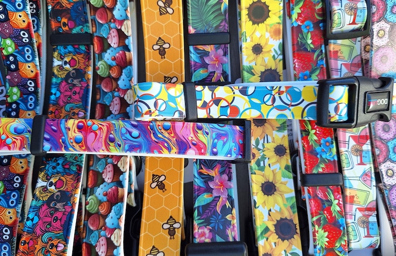 Printed Biothane Dog Collar with Quick Release Buckle – Made to Order UV Printed Biothane Custom Design Collars image 3