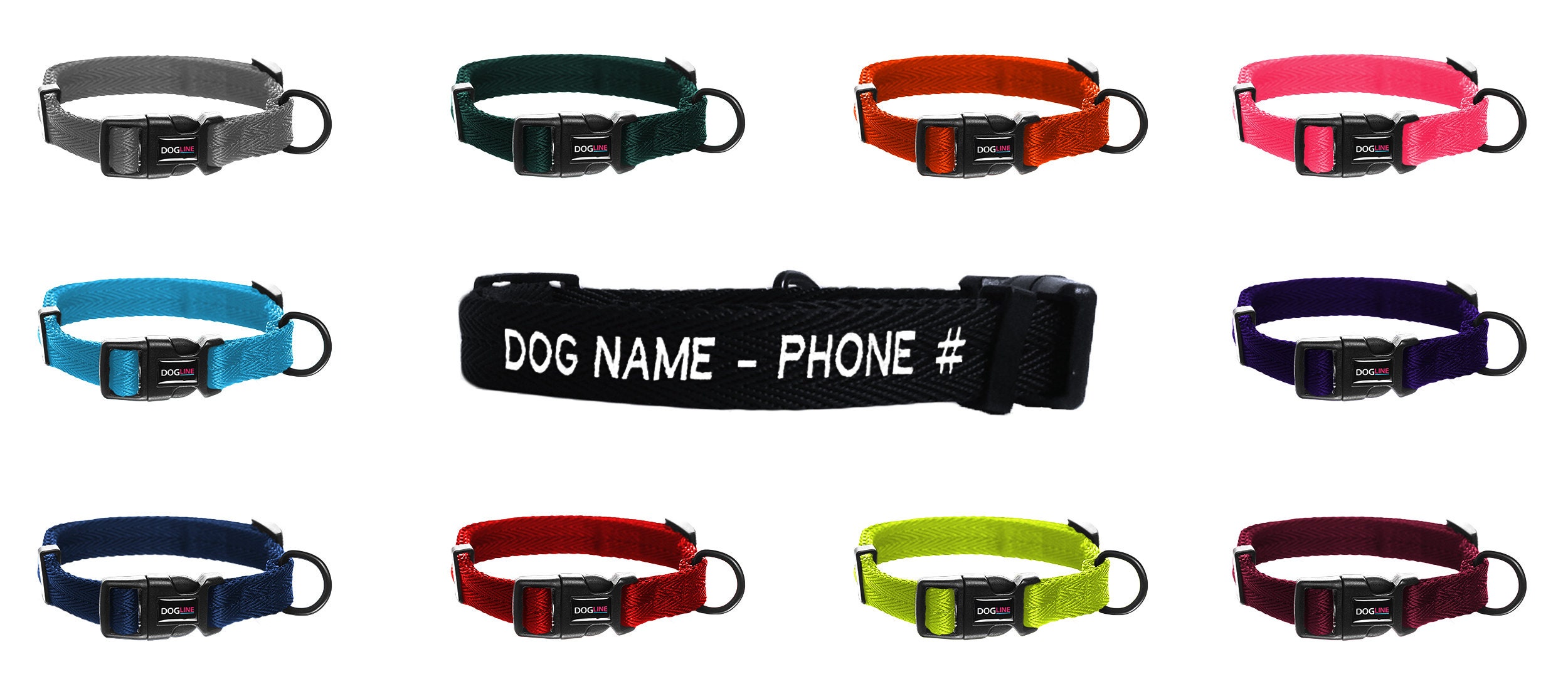 Personalized Nylon Dog Collar Soft Comfortable Washable Custom - Etsy