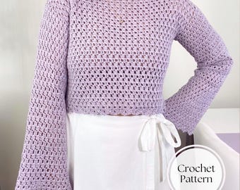 Crochet Pullover Pattern: Shoreline Pullover, Beginner, Made-to-Measure