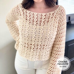 Crochet Top Pattern (English): Snapdragon Top, Made to Measure,  Intermediate