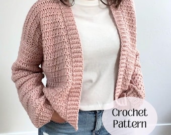 Häkelanleitung für eine Strickjacke: Gemütliche Strickjacke mit Spitzfuß, maßgefertigt, anfängerfreundlich