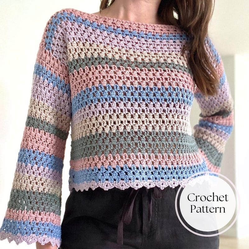 Crochet Cotton Pullover main image 0