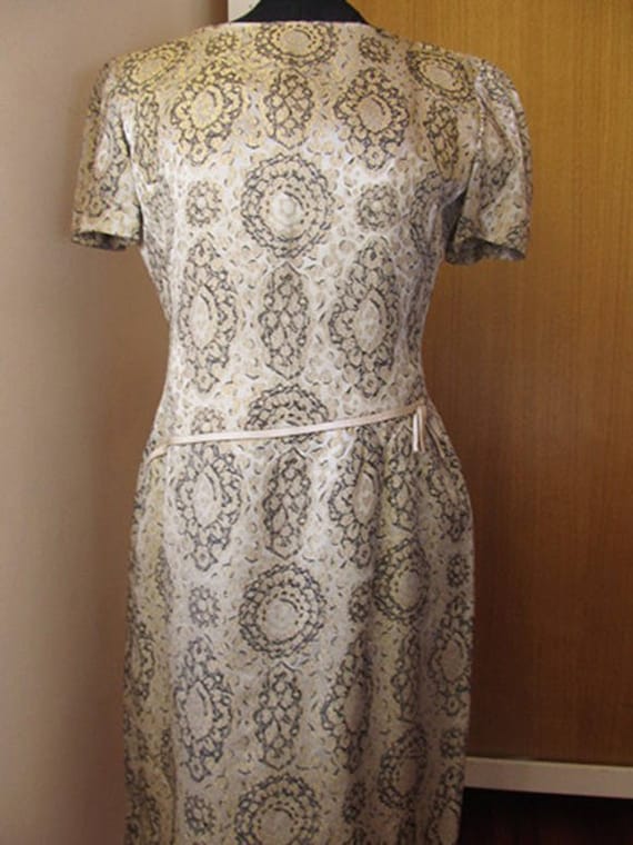 1960s Gold brocade dress