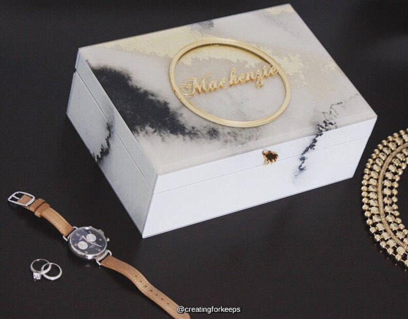 Personalized Jewelry Box Keepsake Box Christening Etsy