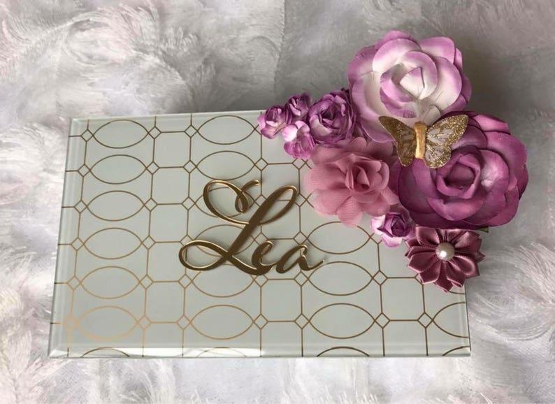 Personalized Jewelry Box Keepsake Box Christening Etsy