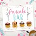 Pancake Bar Sign, Digital File, Printable, Pajama Party, Sleepover Party, Pancakes and Pajamas Party,  Pancake Party, Morning party 
