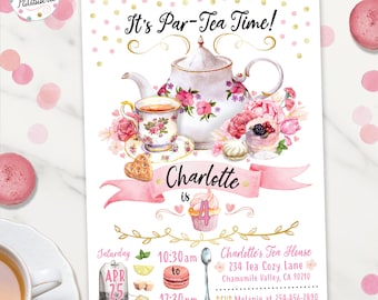 Tea Party Birthday Invitation