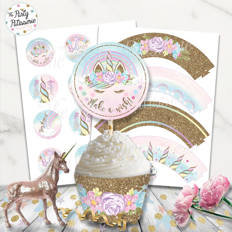Unicorn Cupcake Wrappers - Etsy