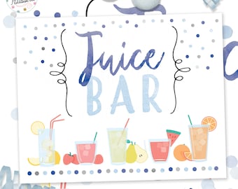 Juice Bar Sign, Pancakes and Pajamas Party, Digital File / Printable / Breakfast Sign Sign / Pajama Party, Morning party