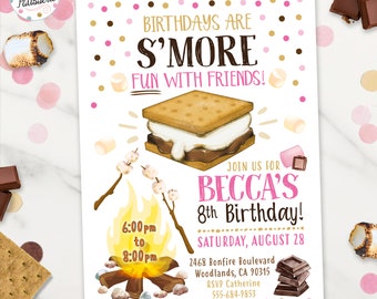 S'more Birthday Invitation