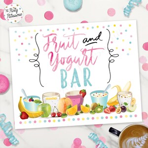 Fruit and Yogurt Bar Sign