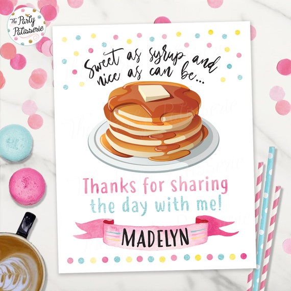 Pancakes and Pajamas Party Thank You Sign, Digital File, Printable, Custom,  Pancake Party Sign, Pajama Party, Sleepover Party, Door Sign, PJ