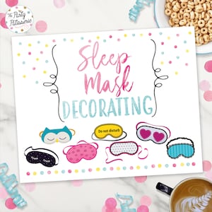 Sleep Mask Decorating Sign