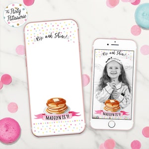 Pancakes and Pajamas Snapchat Filter, Digital File, Printable, Custom, Pancake Party, PJ Party, Sleepover, Party Filter