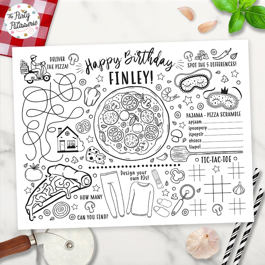 Pizza Placemat Activity Sheet for Kids {FREE PRINTABLE!} – The Art Kit