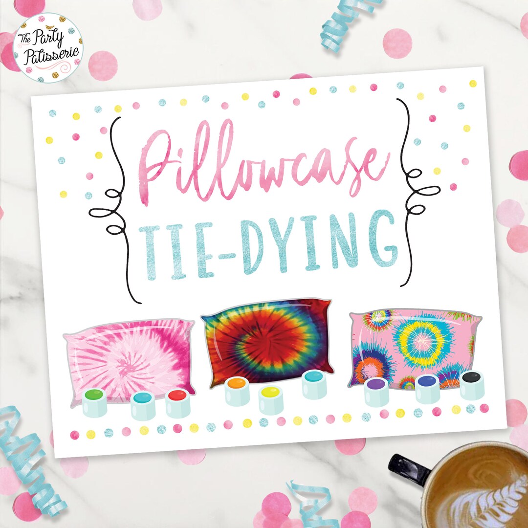 Pillowcase Tie-dying Sign, Tie-dying Sign, Digital File, Printable ...
