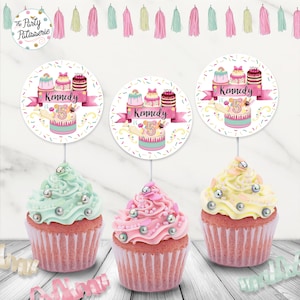 Printable Cake Decorating Cupcake Circles, Cake Party, Cupcake Toppers, Instant Download, Digital File, Printable, Bakinge Party