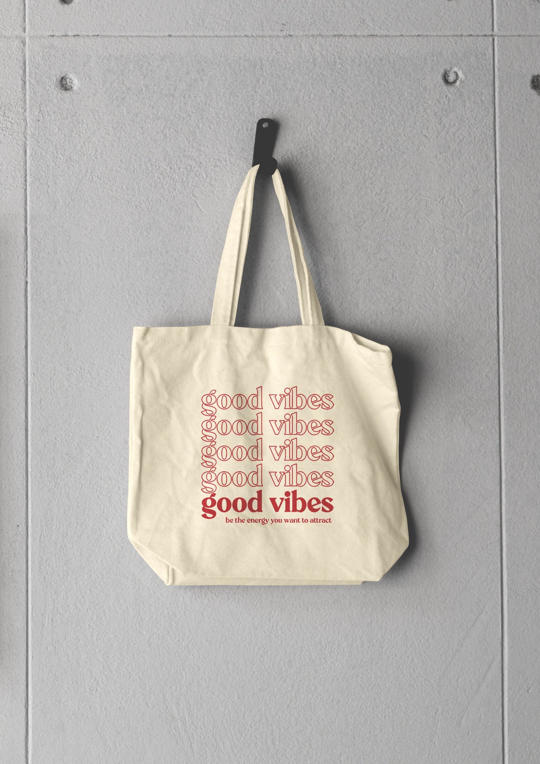 Buy Good Vibes Tote Bag Be the Energy You Want to Attract Tote