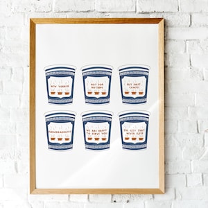 NYC Classic Coffee Print, Vintage Bodega Coffee, New York Coffee, NYC Deli Coffee Poster