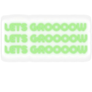 LETS GROOOOW Transparent Outdoor Die-Cut Sticker