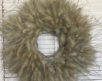 NEW FOR 2024 - Dried flower wreath, spring wreath, country wreath, pampas grass wreath, feather top grass, everlasting, boho wreath