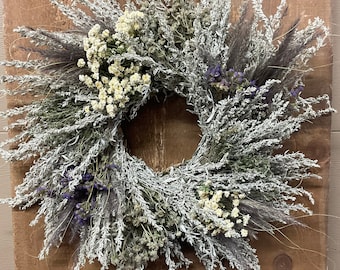 NEW - Dried Flower wreath, spring wreath, herb wreath, dried herb wreath, country wreath, handmade, everlasting flowers, boho wreath