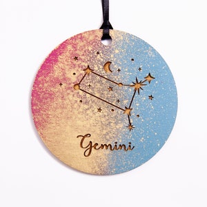 Enfeite de natal, enfeites do zodíaco, signo astrológico, enfeite de astrologia, série de galáxias, constelação do zodíaco, presente de astrologia