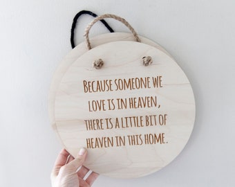 In Loving Memory Memorial Sign, Heaven in this Home