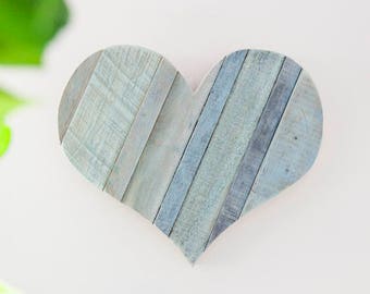 Wall Decor, Farmhouse Decor, Wooden Heart, Cottage Decor, Heart Wall Decor, Wood Heart, Wall Heart, Blue Wall Decor, Wood Hearts