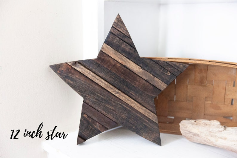 Rustic Home Decor, Farmhouse Decor, Wood Star, Country Home Decor, Reclaimed Wood, Wall Room Decor, Wooden Star Decor Large Star - 12 inch