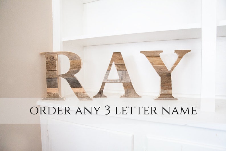 Baby Name Sign Woodland Nursery Wood Letters Wooden Wall Letter Crib Monogram