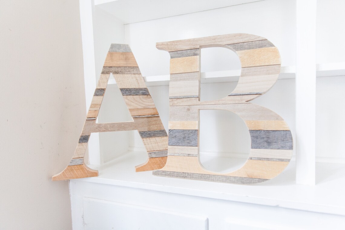 Large Letter Wall Decor Wooden Letter Housewarming Gift Etsy