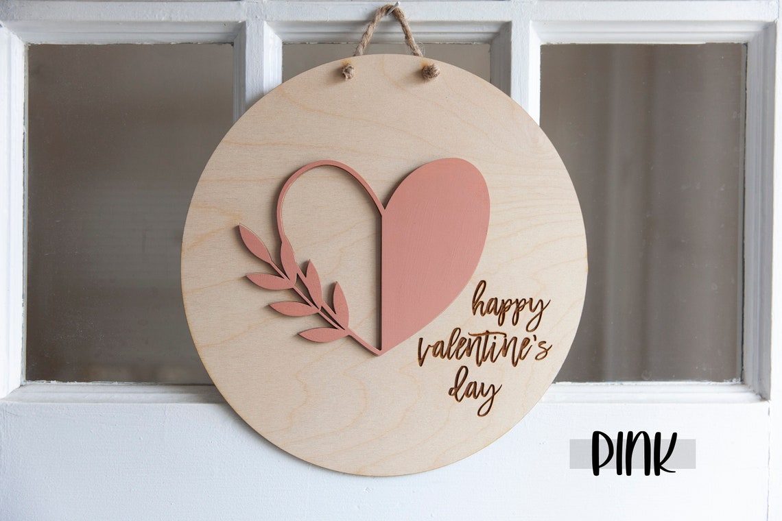 Valentines Day Front Door Decor Valentine's Day Pink