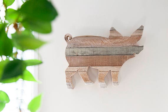 Pig Decor Farmhouse Decor Rustic Home Decor Kitchen Wall Etsy