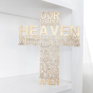 Father's Day Wooden Cross Standing Decor – Sunflower Scripture Plaque, Christian Gift For Men – Baptism Or Desk Décor - View #6