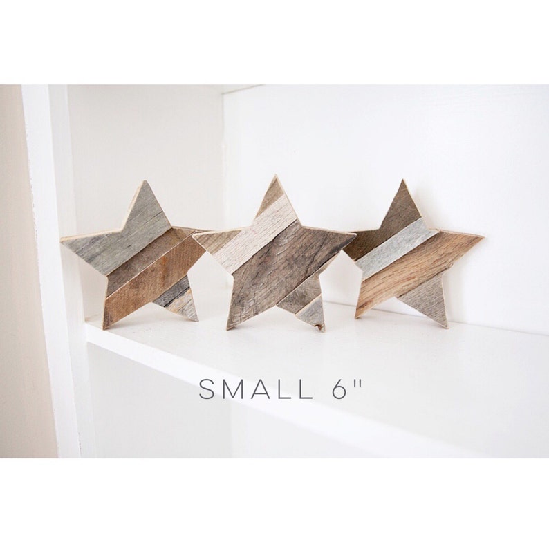 Rustic Home Decor, Farmhouse Decor, Wood Star, Wall Decor, Reclaimed Wood, Woodland Nursery, Kitchen Decor, Country Home, Boho Wall Decor Small Star - 6 inch