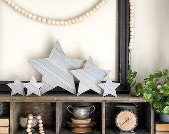 Boho Decor, Star, Gray Star for Wall, Star Wall Art, Gray Decor, Wooden Star, Celestial Decor