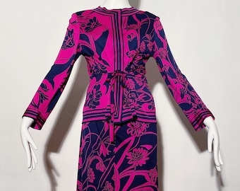 Emilio Pucci Floral Skirt and Blouse Set