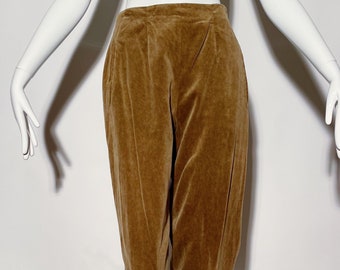 Pantaloni Mani Velvet Camel