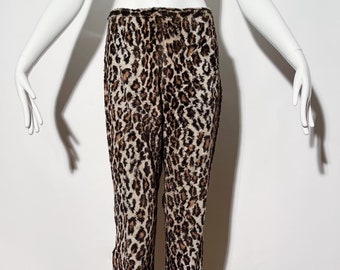 Dolce & Gabbana Fuzzy Leopard Print Pants
