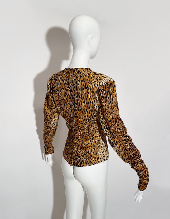 Norma Kamali Leopard Blouse - image 4