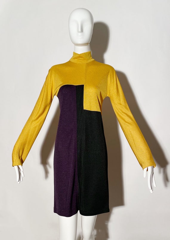 Gianni Versace Knit Colorblock Dress