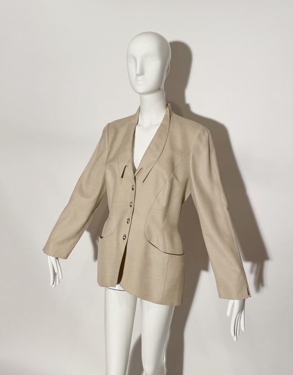 Thierry Mugler Creme Blazer - image 5