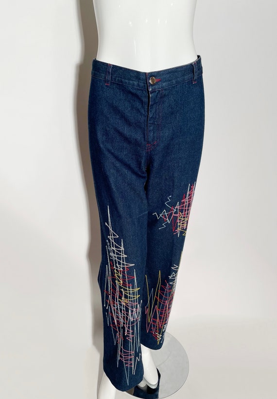 Moschino Embroidered Jeans - image 5