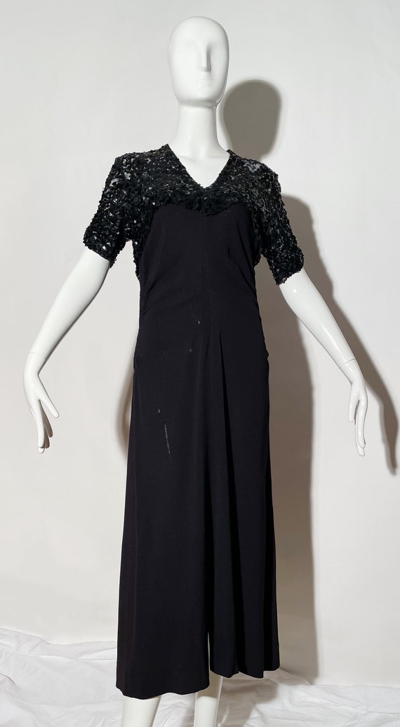Vintage 1930's Sequin Maxi Dress - image 3