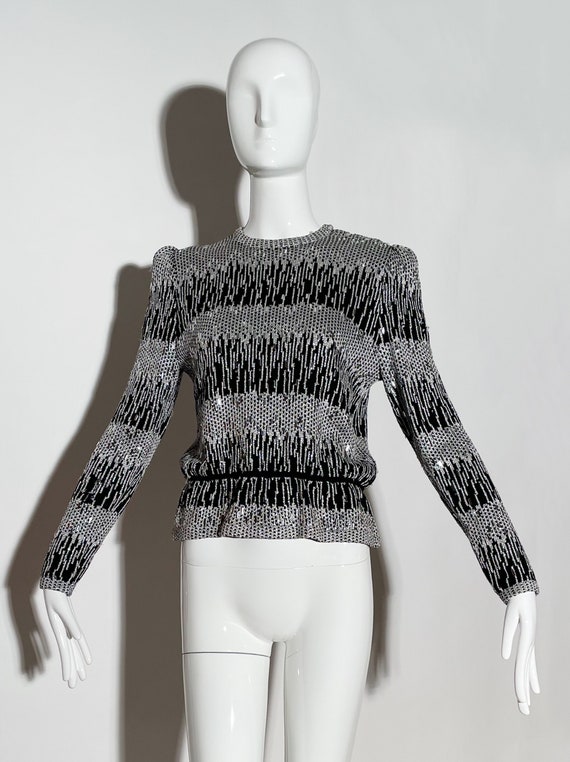 St.John Knit Metallic Sweater