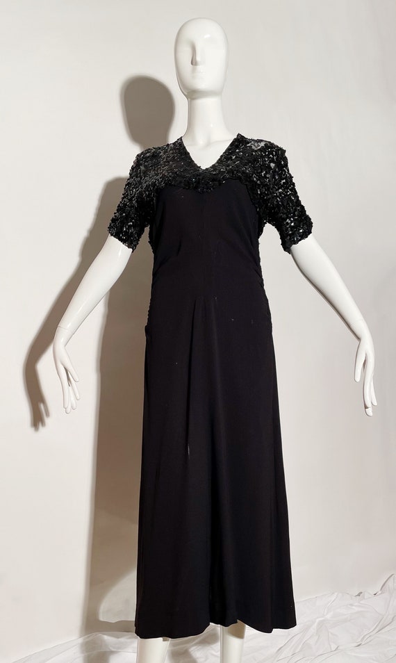 Vintage 1930's Sequin Maxi Dress - image 7