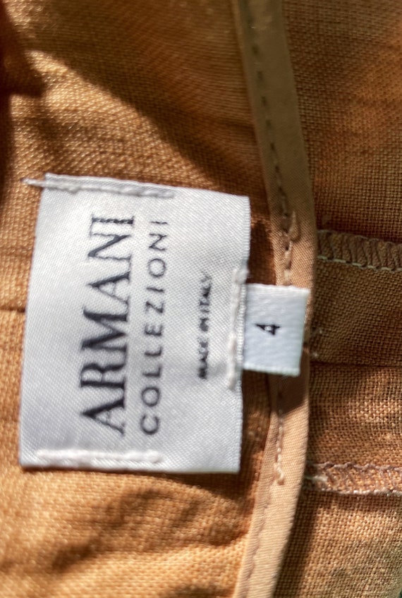Armani Tan Linen Pants - image 7