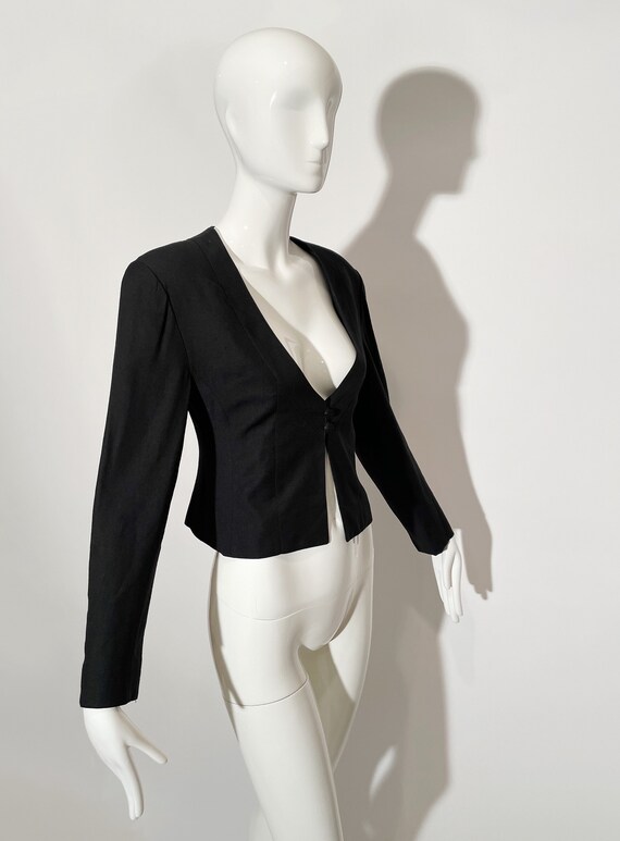 Karl Lagerfeld Linen Cropped Blazer - image 2